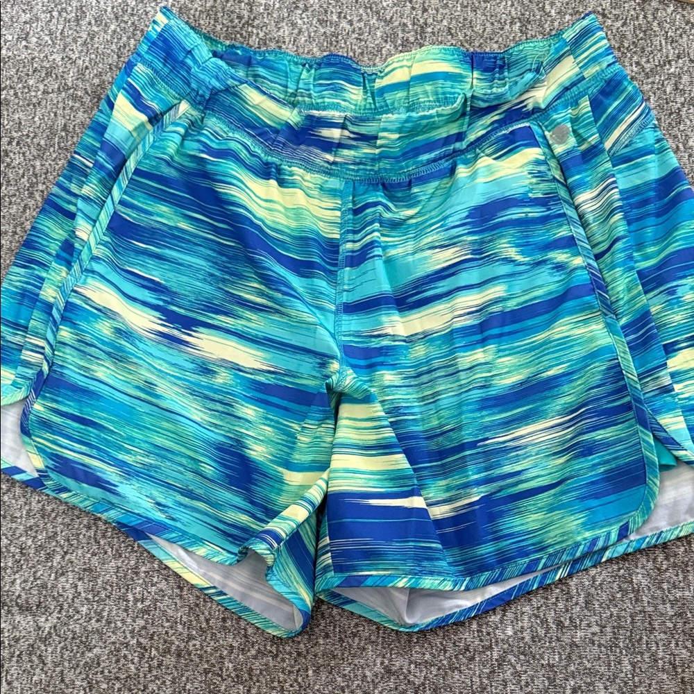 Livi Active Vibrant Blue and Green Athletic Shorts